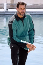 Boston Park Fleecejacke Türkis/Grün
