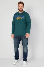T-Shirt Langarmshirt groer Print Rundhals