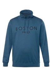 Boston Park Sweatshirt Stehkragen Schriftzug Blau/Hellblau/Dunkelblau