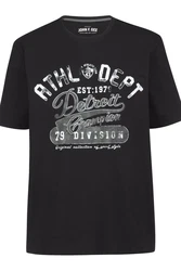 John F. Gee T-Shirt Athl. Dept. Print Rosa/Braun/Schwarz/Beige