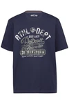 John F. Gee T-Shirt Athl. Dept. Print Dunkelblau/Blau/Hellblau