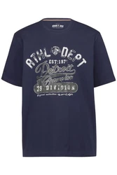 John F. Gee T-Shirt Athl. Dept. Print Dunkelblau/Blau/Hellblau