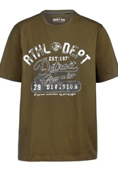 John F. Gee T-Shirt Athl. Dept. Print Dunkelgrün