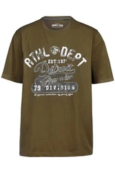 John F. Gee T-Shirt Athl. Dept. Print Dunkelgrün