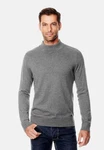 Vincenzo Boretti V-Ausschnitt Pullover tailliert Stehkragen Grau/Dunkelgrau/Hellgrau