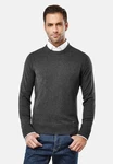 Vincenzo Boretti V-Ausschnitt Pullover Dunkelgrau/Grau