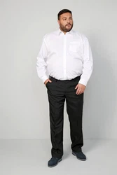 Men Plus Anzughose verstellbarer Bund Bauchfit Braun/Lila/Dunkelgrau/Dunkelblau