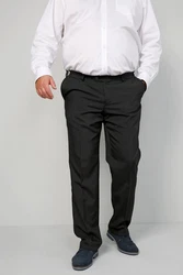 Men Plus Anzughose verstellbarer Bund Bauchfit Braun/Lila/Dunkelgrau/Dunkelblau