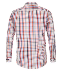 Redmond Langarmhemd Comfort Fit Rot/Mischfarben