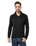 Vincenzo Boretti V-Ausschnitt Pullover Schalkragen Schwarz/Rot