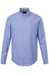 JP1880 Businesshemd Langarm Buttondown-Kragen Modern Fit Hellblau/Dunkelblau/Blau