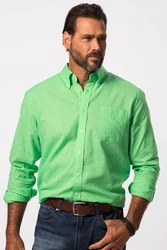 JP1880 Businesshemd Langarm Buttondown-Kragen Modern Fit Neonfarben/Grün/Türkis