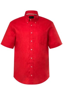 JP1880 Kurzarmhemd Leinenmix-Hemd Buttondown-Kragen Rot/Dunkelrot JP1880 Kurzarmhemd Leinenmix-Hemd Buttondown-Kragen Rot/Dunkelrot