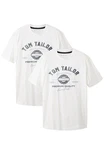 TOM TAILOR T-Shirt Logo T-Shirt 2-er Pack Kurzarm Set mit Logo Print (6356) Weiß (6356)