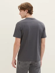 TOM TAILOR T-Shirt Logo T-Shirt 2-er Pack Kurzarm Set mit Logo Print (6356) Grau/Weiß (6356)