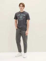 TOM TAILOR T-Shirt Logo T-Shirt 2-er Pack Kurzarm Set mit Logo Print (6356) Grau/Weiß (6356)