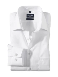 OLYMP Langarmhemd 0300/58 Hemden Creme/Weiß/Hellblau
