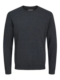 Strickpullover Dnner Langarm Strickpullover Basic JJEBASIC 5868 in Dunkelgrau