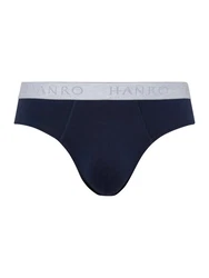 Hanro Slip Cotton Essentials Dunkelblau/Grau