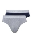 Hanro Slip Cotton Essentials Dunkelblau/Grau