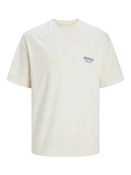 JACK & JONES T-Shirt 'JORSantorini' Khaki/Beige/Dunkelblau/Weiß/Creme
