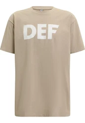 DEF T-Shirt Herren Her Secret (1-tlg) Braun/Khaki/Beige