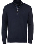 Barbour Strickpullover Troyer Tain Dunkelblau/Blau