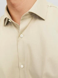 JPRBLAPARKER Shirt L/S Khaki/Weiß/Beige
