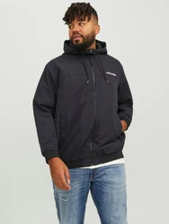 Jack & Jones Plus Bomberjacke JJRush Schwarz/Dunkelblau/Dunkelgrau