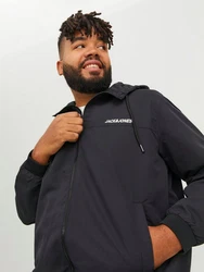 Jack & Jones Plus Bomberjacke JJRush Schwarz/Dunkelblau/Dunkelgrau