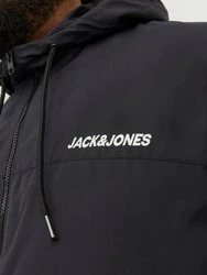 Jack & Jones Plus Bomberjacke JJRush Schwarz/Dunkelblau/Dunkelgrau