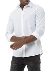 RedBridge Businesshemd Basic-Line Modern Fit Hemd Weiß/Grau