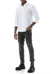 RedBridge Businesshemd Basic-Line Modern Fit Hemd Weiß/Grau