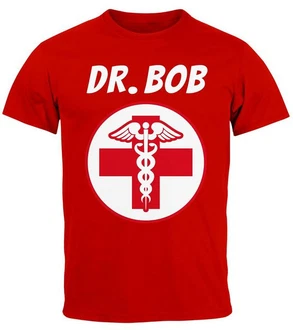 MoonWorks Print-Shirt Herren T-Shirt Fasching Karneval Arzt Dr Bob Kostüm (Faschingskostüme) Braun/Rot/Dunkelrot/Beige MoonWorks Print-Shirt Herren T-Shirt Fasching Karneval Arzt Dr Bob Kostüm (Faschingskostüme) Braun/Rot/Dunkelrot/Beige
