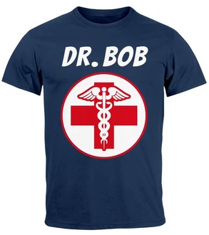 MoonWorks Print-Shirt Herren T-Shirt Fasching Karneval Arzt Dr Bob Kostüm (Faschingskostüme) Braun/Dunkelblau/Blau/Beige MoonWorks Print-Shirt Herren T-Shirt Fasching Karneval Arzt Dr Bob Kostüm (Faschingskostüme) Braun/Dunkelblau/Blau/Beige
