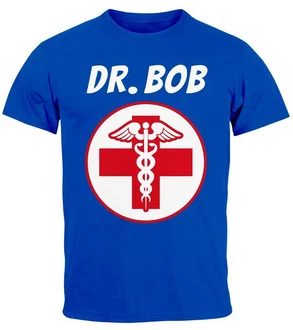 MoonWorks Print-Shirt Herren T-Shirt Fasching Karneval Arzt Dr Bob Kostüm (Faschingskostüme) MoonWorks Print-Shirt Herren T-Shirt Fasching Karneval Arzt Dr Bob Kostüm (Faschingskostüme)