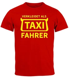 MoonWorks Print-Shirt Herren T-Shirt Fasching Karneval Verkleidung Rot