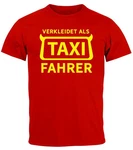 MoonWorks Print-Shirt Herren T-Shirt Fasching Karneval Verkleidung Rot