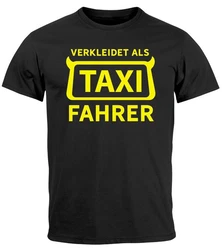 MoonWorks Print-Shirt Herren T-Shirt Fasching Karneval Verkleidung Gelb/Schwarz
