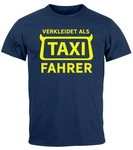MoonWorks Print-Shirt Herren T-Shirt Fasching Karneval Verkleidung Blau