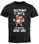 MoonWorks Print-Shirt Herren T-Shirt Fasching Karneval Kostüm-Ersatz Verkleidung Last Grau/Schwarz/Braun/Dunkelgrün