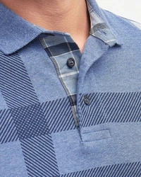 Barbour Poloshirt Piqu-Polo Blaine Blau/Grau/Hellblau