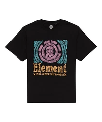 Element Kurzarmshirt Volley Herren Schwarz/Rot/Rosa/Grün