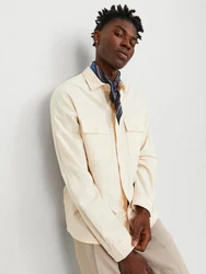 JACK & JONES Hemd JJEvenice Weiß/Khaki/Beige/Creme