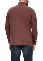 s.Oliver Sweatshirt mit Stehkragen Braun/Dunkelrot/Rot/Bordeaux/Lila