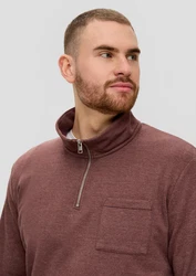s.Oliver Sweatshirt mit Stehkragen Braun/Dunkelrot/Rot/Bordeaux/Lila