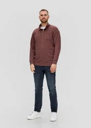 s.Oliver Sweatshirt mit Stehkragen Braun/Dunkelrot/Rot/Bordeaux/Lila