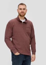 s.Oliver Sweatshirt mit Stehkragen Braun/Dunkelrot/Rot/Bordeaux/Lila