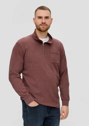 s.Oliver Sweatshirt mit Stehkragen Braun/Dunkelrot/Rot/Bordeaux/Lila