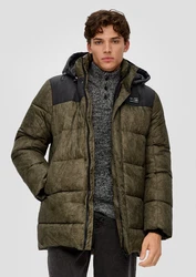 QS Langmantel Steppjacke Artwork 